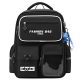 爱迪生发明家小学生书包1-3-6年级男孩护脊减负大容量儿童背包 k61-1 黑色