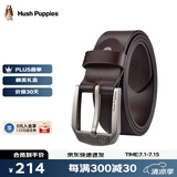 暇步士（Hush Puppies）【礼盒装】皮带男士头层牛皮针扣腰带新款裤腰带送男友礼物送老公 高级咖HD-2171103W-502 110cm