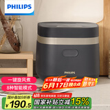 飞利浦（PHILIPS）【25分钟快速饭】多功能1.8L迷你电饭煲隐藏式触控顶屏 24小时智能预约电饭锅HD3072/90深灰金