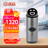 医芯便携式空气净化车载空气净化器汽车用除甲醛烟味杀菌消毒 03C灰