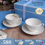 WEDGWOOD欢愉假日树莓2杯2碟咖啡杯碟精致茶杯碟高颜值下午茶 欢愉假日2杯2碟(白色+树莓)