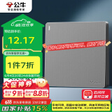 公牛（BULL）开关插座 G12系列一开单控开关86型大面板开关G12K111 星空灰