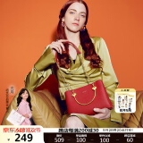 纽芝兰（NUCELLE）包包女款2025年凯莉包红色娘婚包大容量手提单肩斜挎包生日礼物
