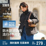 森马羽绒服女短款立领撞色三防保暖通勤外套24冬新款109724113012