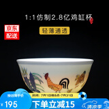 博晓（BOXiAO）景德镇手工陶瓷茶具主人杯单杯仿古大明成化斗彩鸡缸杯品茗喝茶杯 仿古鸡缸杯（原件1:1大小）