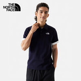 The North Face北面短袖Polo男女户外舒适透气短袖8AV3 藏青色/RG1 M