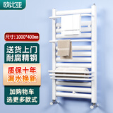 欧比亚小背篓暖气片水暖壁挂式散热器家用卫生间置物架天然气取暖器 高 1000mm*400mm 中心距 亮白色