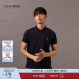 Calvin Klein Jeans夏季男士商务休闲简约ck印花纯色翻领短袖POLO衫J322253 CHW-藏青色 S