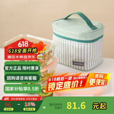 乐扣乐扣（LOCK&LOCK）耐热玻璃保鲜盒微波炉饭盒上班学生便当盒分隔餐盒配便当包两件套