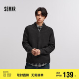 森马毛衫男半开襟半高领针织衫冬季经典纯色毛衣百搭109724107107
