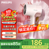 飞利浦（PHILIPS）吹风机大功率电吹风负离子恒温护发多档调节高速家用吹风机情人节送女友礼物送男友礼物 BHD393【荧光粉】