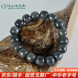 玉缘（yuyuan）和田玉新疆青花籽老型珠手链男女款油润细腻珠串12mm扬州玉器厂