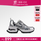 GG-CC【明星同款】月落星河银色厚底老爹鞋女2023秋季新款G23X4317 银色 皮面 37