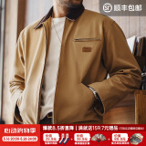 马登工装星际穿越底特律猎装夹克男春季J001美式帆布巴恩风翻领外套 卡其色 XL