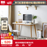 林氏家居简约现代实木脚书桌椅组合书房JV2V-B1.2米书桌+LS179W1-A书椅