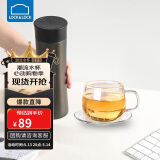乐扣乐扣（LOCK&LOCK）掌心商务保温杯不锈钢男女学上便携水杯子400ML黑色LHC4028B
