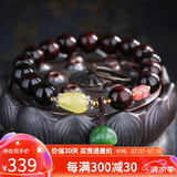 妍韵珠宝正宗印度小叶紫檀手串和田玉石莲蓬蜜蜡文玩佛珠檀香手链女款10mm