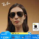 雷朋（RayBan）墨镜新款飞行员款太阳镜男女同款户外防晒眼镜0RB3712D礼物 001/9A金色镜框深绿色偏光镜片 62
