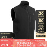 迪卡侬男士秋冬马甲MH120户外保暖摇粒绒拉链背心黑色3XL 1406399