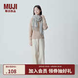 无印良品（MUJI）羊毛编织 围巾 围脖 保暖 女式 冬季 DD0IOA4A 灰色 35*164cm