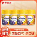 好丽友（ORION）木糖醇口香糖清新口气无糖口香糖大罐装随身装 【西柚+葡萄+菠萝】101克x4罐