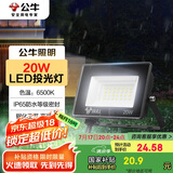 公牛（BULL）LED投光灯户外庭院工厂园林灯露营灯 IP65防水等级20W-6500K白光