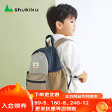 SHUKIKU儿童书包幼儿园大班一年级书包小学生背包男女生双肩包浅卡其M码