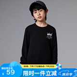 彪马（PUMA）新款儿童中大童印花针织卫衣 LIL 847697 黑色 104 cm