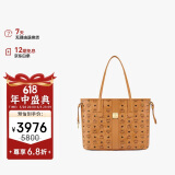 MCM 【12期免息】LIZ 中号托特包双面子母包手提购物袋 干邑色