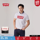 Levi's李维斯情侣美式宽松印花时尚简约舒适潮流纯棉圆领短袖T恤 白色 002A0-0000 2XL