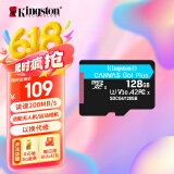 金士顿（Kingston）128GB TF（MicroSD）存储卡 无人机/运动相机 内存卡U3 V30 A2 4K 读速200MB/s兼容手机行车记录仪
