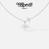 APM Monaco[杨紫同款]六芒星项链女生设计感生日礼物时尚饰品送女友生日礼物 双颗六芒星项链