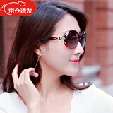 卓娱2025新款太阳镜女韩版款时尚潮圆脸防晒墨镜遮阳百搭 红色