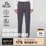 伯希和（Pelliot）户外抓绒裤男女春季摇粒绒保暖休闲卫裤长裤114311237深灰XXL