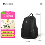 威豹威豹双肩包男背包商务背包双肩电脑包休闲男包旅行包14英寸女 轻便加大版黑色
