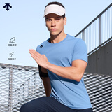 迪桑特（DESCENTE）TRAINING系列综训男士TOUGH面料短袖针织衫T恤 BU-蓝色 2XL (185/104A)