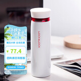 乐扣乐扣（LOCK&LOCK）不锈钢保温杯情侣学生水杯菲特旋转盖轻量杯450ml白红 LHC4131WR