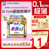 苏菲极薄0.1无感日用卫生巾250mm15片透气姨妈巾京东自营官方旗舰