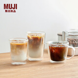 无印良品（MUJI）耐热玻璃 双层马克杯 水杯杯子 家用 MD2LMC4S 透明 260ml