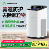思乐智S400积木空气净化器陶瓷光触媒分解甲醛除二手烟味异味负离子猫毛雾霾PM2.5换气新风 分体式净化器-基础净化套餐 CAPS400