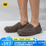 CAT卡特休闲鞋船鞋皮鞋男鞋一脚蹬轻便户外舒适鞋子男商场同款 深灰 40