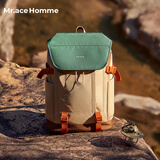 Mr.ace Homme户外双肩包女轻便大容量徒步背包大学生旅行书包男山系绿