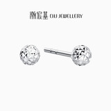 潮宏基摩登PT950铂金耳钉女时尚通勤送女友生日礼物计价 一对款约0.65g