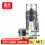 富光玻璃杯 高硼硅泡茶杯子 茶水分离杯 商务办公便携塑玻水杯男女士
