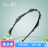 special时尚发箍高级感优雅发卡头箍手工发卡高档头饰细发箍 灰色 M号
