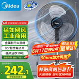 美的（Midea）【金属铝片】工业电风扇/飓风落地扇/空气通风金属扇/牛角扇/立式电风扇/大风力宿舍扇 FES45-20A