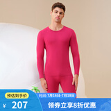 舒雅（SCHIESSER）男士舒美棉3A抗菌长袖长裤保暖秋衣秋裤套装E5/23918W E5/23918W【圆领】深红 M 【60-70公斤】