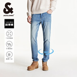 杰克·琼斯（JACK&JONES）25年男装牛仔裤男凉感潮流水洗弹力901修身小脚牛仔裤子春夏薄款 中牛仔蓝E39 常规 31 175 W31/L30