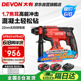 大有20V无刷充电电锤两用锂电锤冲击钻工业级电锤DRH双电5.0标充