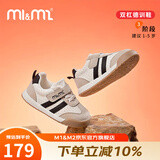 M1&M2西班牙童鞋男童运动鞋宝宝学步鞋女童休闲鞋复古德训鞋中小童112 黑色 23 码 适合脚长14cm